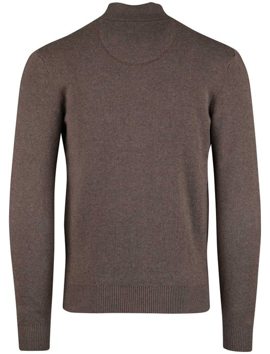 Portofino Vest Bruin opstaande kraag katoen