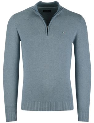 Portofino Half zip trui Portofino lichtblauw katoen