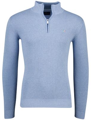 Portofino Lichtblauwe half zip Portofino katoen