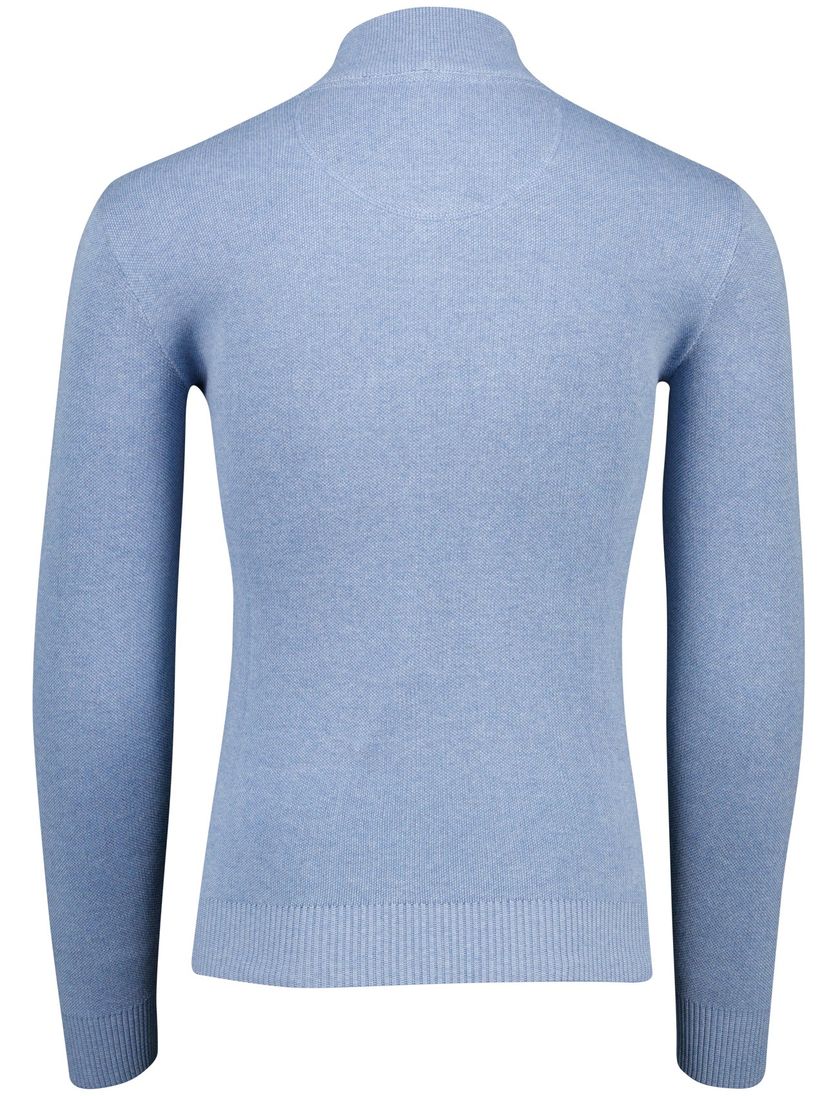 Lichtblauwe half zip Portofino katoen