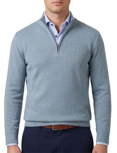 Portofino Portofino trui extra lange mouw polo kraag