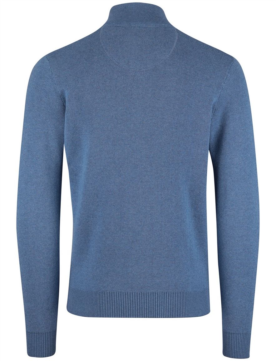 Portofino half zip trui blauw gemeleerd