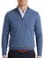 Half zip trui Portofino blauw katoen