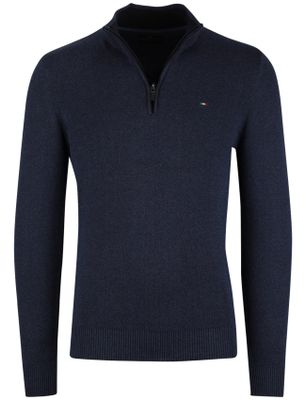 Portofino Half zip trui Portofino donkerblauw katoen