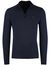 Half zip trui Portofino donkerblauw katoen