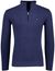 Katoenen half zip trui Portofino donkerblauw