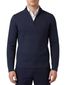 Half zip trui Portofino donkerblauw katoen