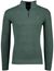 Katoenen half zip trui Portofino groen