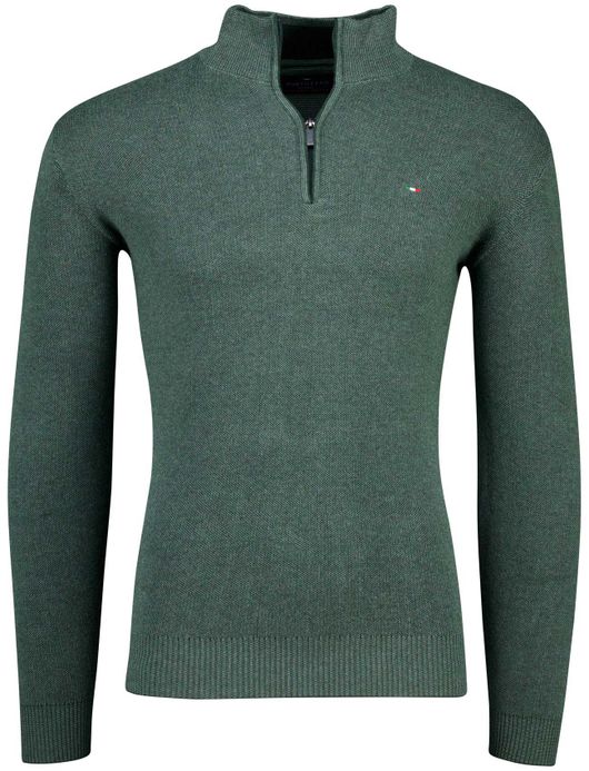 Portofino groene half zip trui katoen