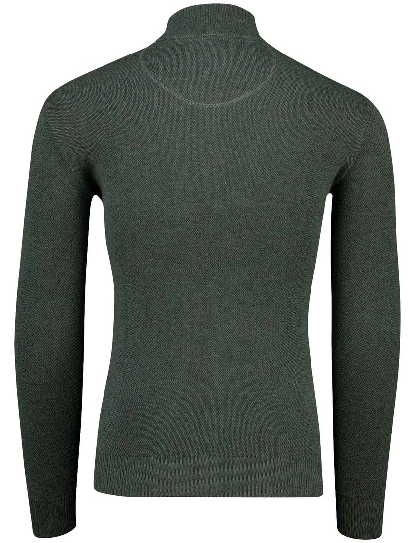 Half zip trui Portofino groen katoen