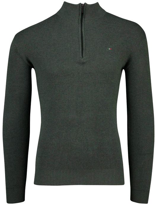 Portofino half zip trui groen katoen