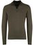 Half zip trui Portofino bruin katoen