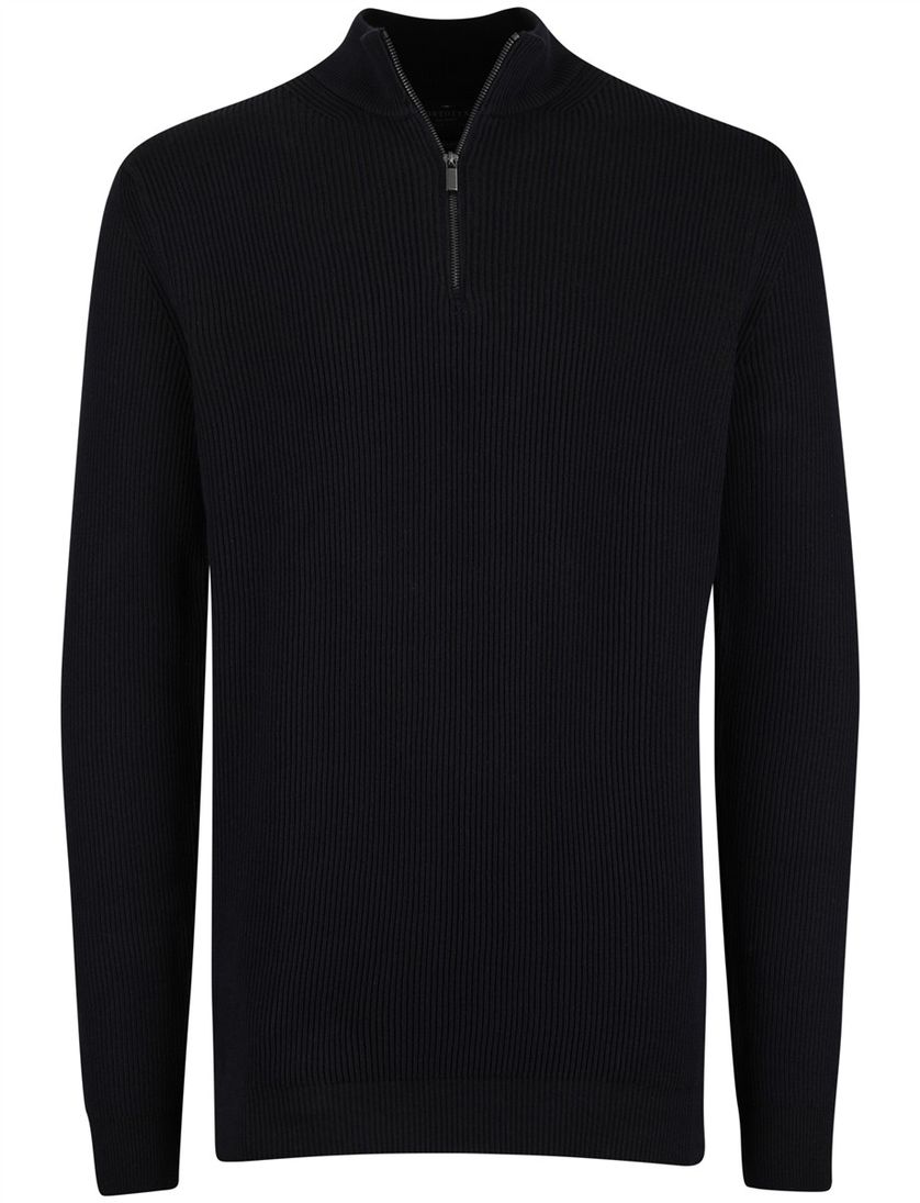 Portofino trui extra lange gebreid katoen navy ml7