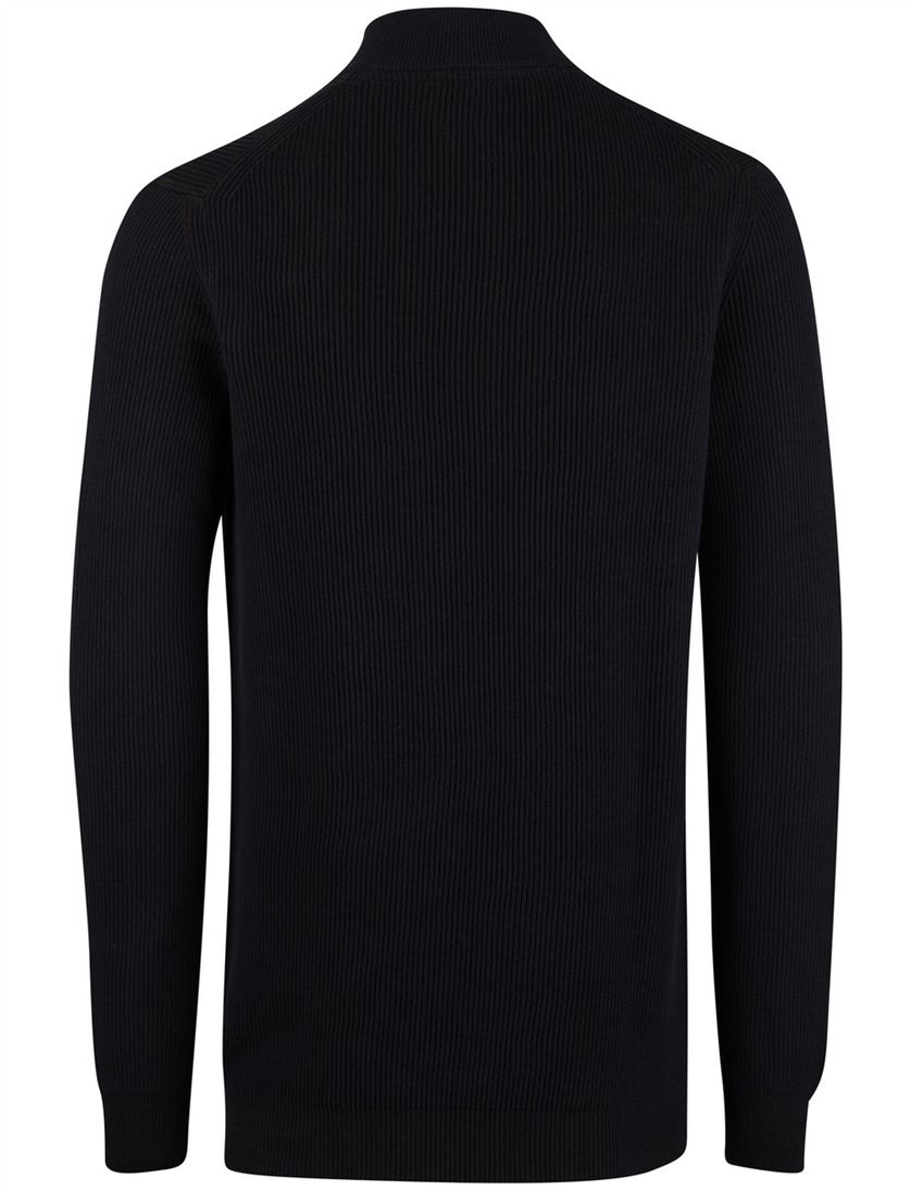 Portofino trui extra lange gebreid katoen navy ml7