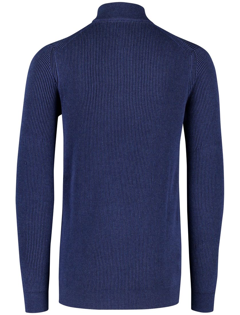 trui extra lange mouwlengte Portofino donkerblauw katoen