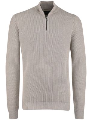 Portofino Portofino trui half zip beige 100% katoen ml7
