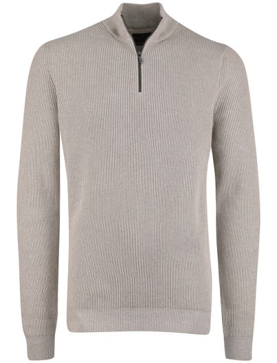 Portofino Portofino trui half zip beige 100% katoen ml7