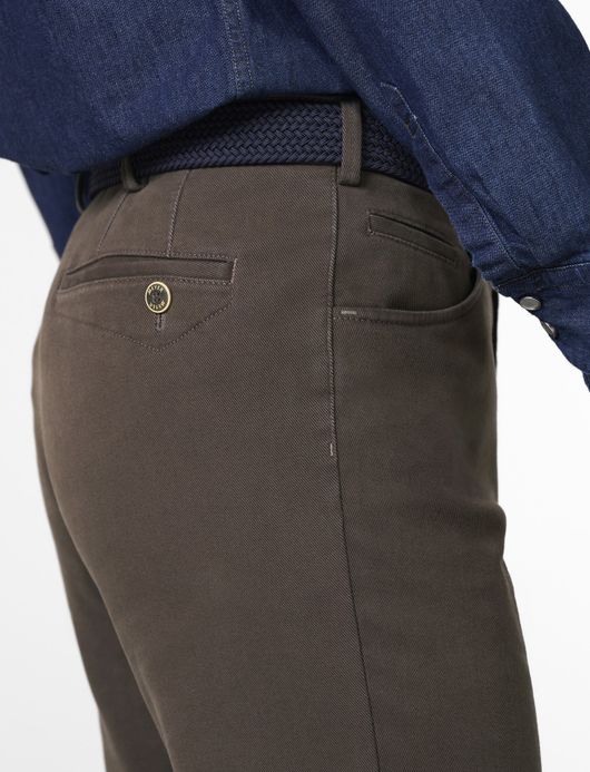 Meyer Pantalon chino bruin Dublin
