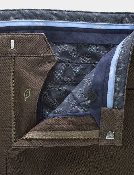 Meyer Pantalon chino bruin Dublin
