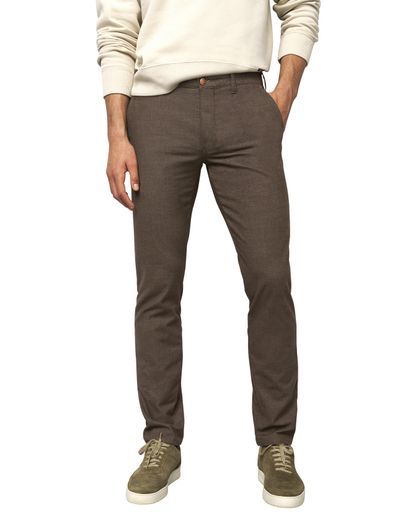 Meyer Meyer broek M5 Move chino bruin katoen gemêleerd