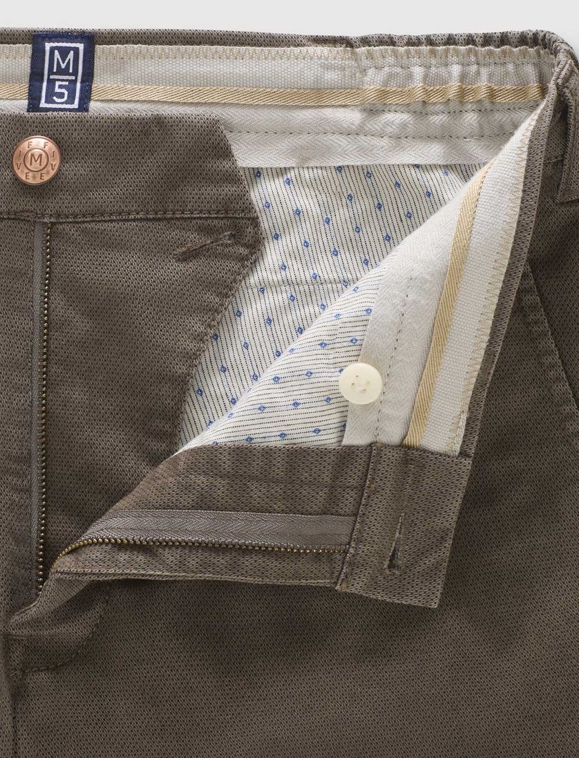 Chino broek Meyer M5 Move bruin effen katoen