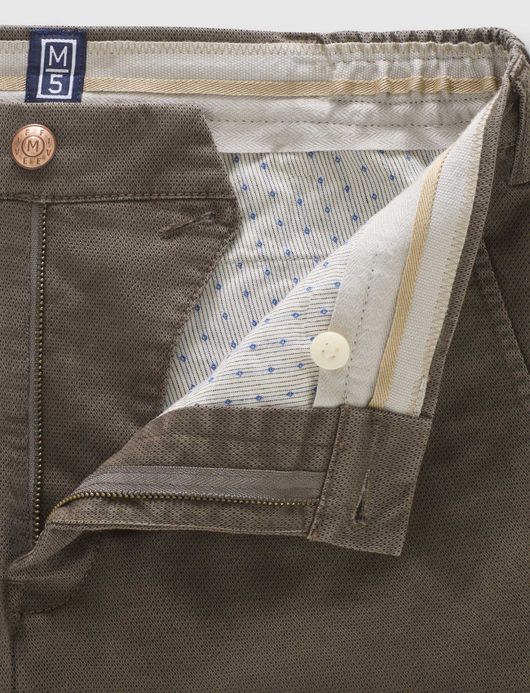 Meyer M5 Move chino broek bruin effen katoen