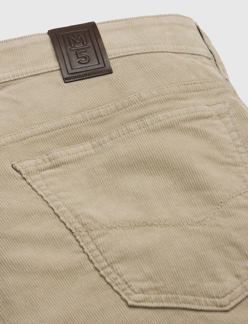 Meyer M5 Five 5-pocket model broek beige effen corduroy
