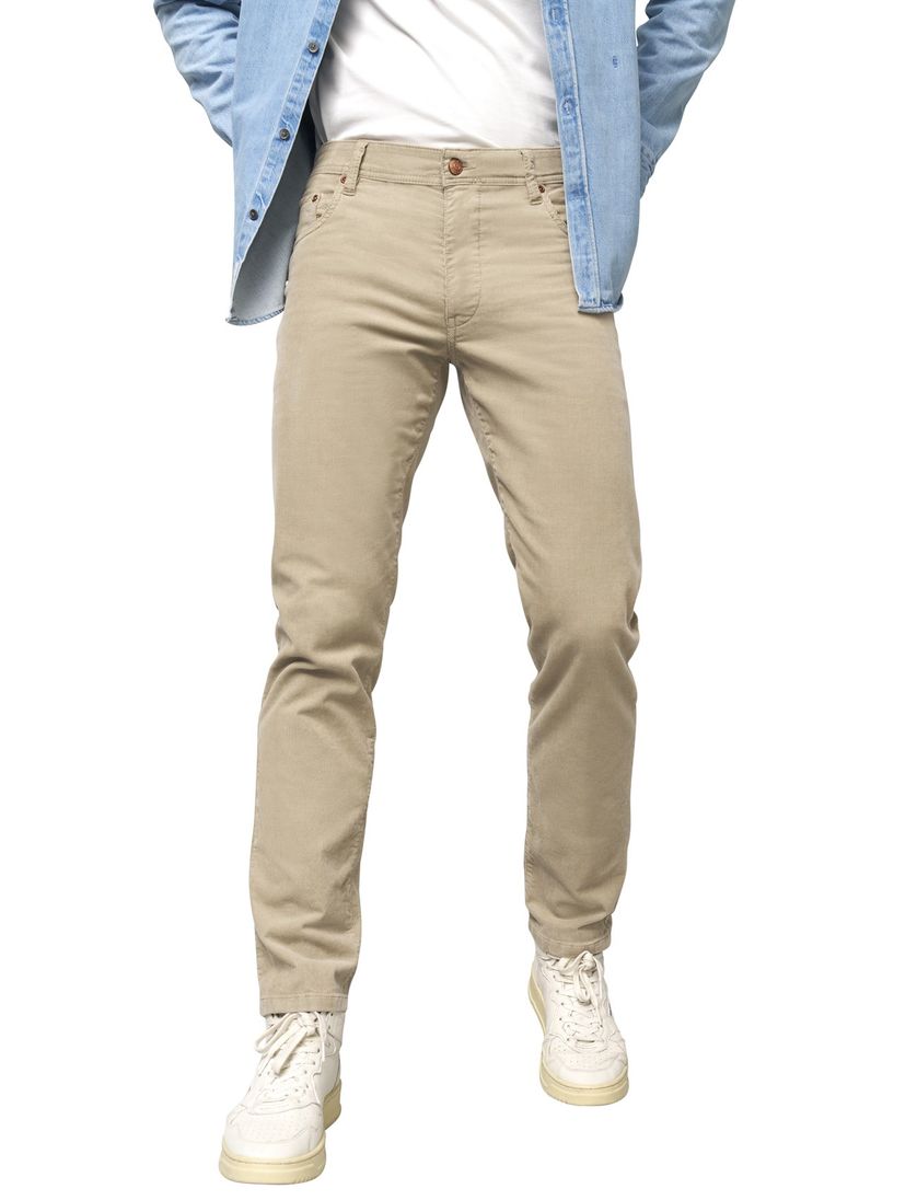 Meyer M5 Five 5-pocket model broek beige effen corduroy