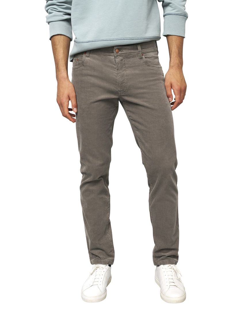 Broek Meyer M5 Five 5p model donkergroen effen corduroy