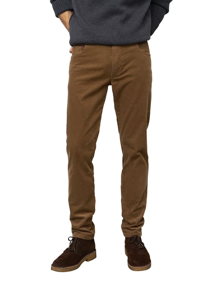 Meyer M5 Five 5-pocket model broek bruin effen corduroy