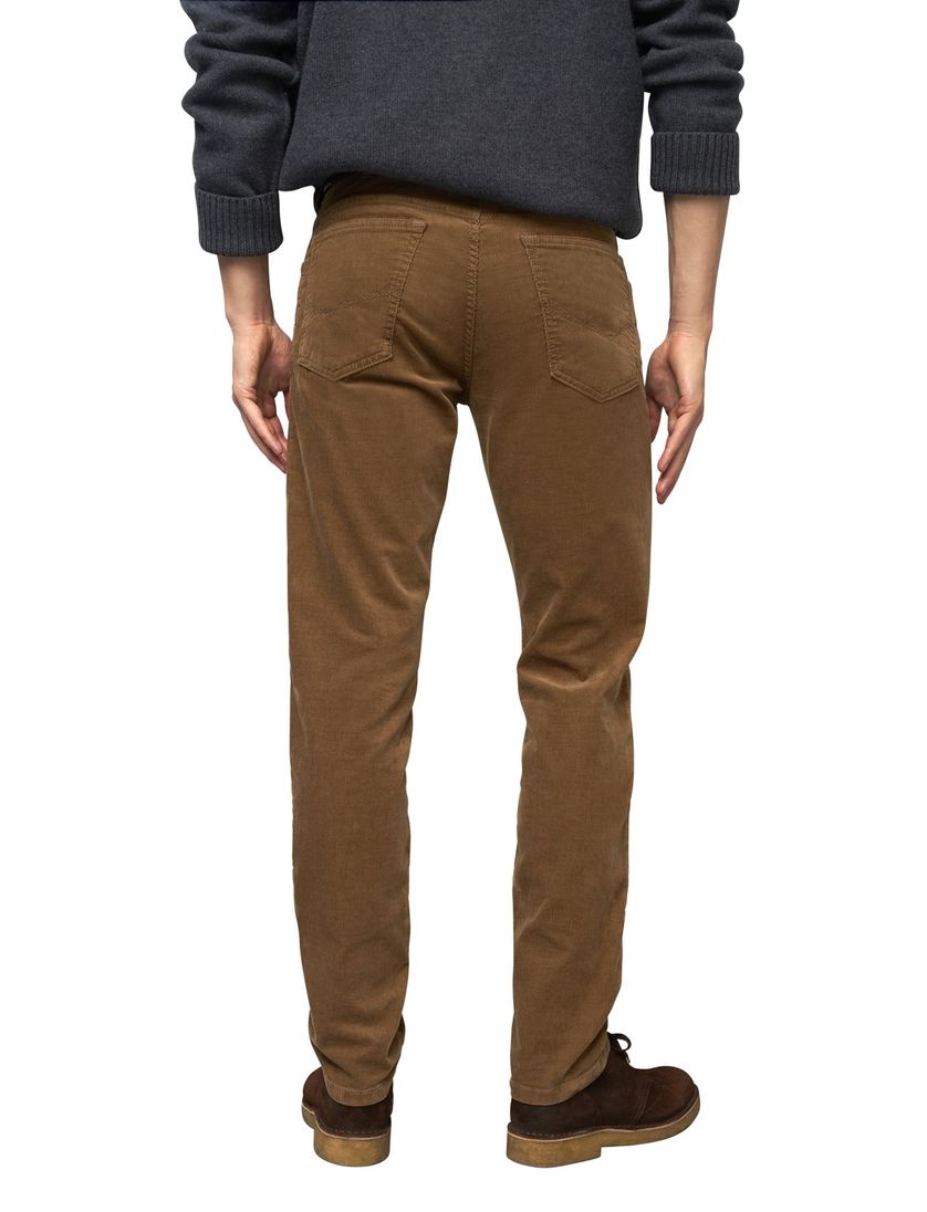 Meyer M5 Five 5-pocket model broek bruin effen corduroy