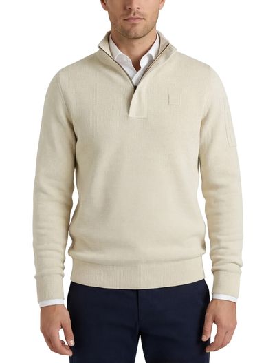 PME Legend PME Legend beige half zip trui