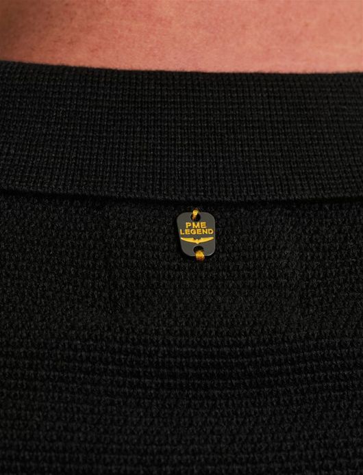 PME Legend polo lange mouw zwart