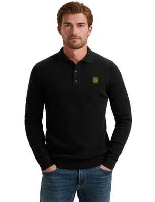 PME Legend PME Legend polo lange mouw zwart