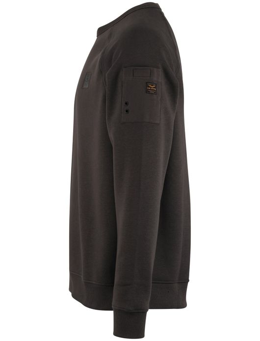 PME Legend trui ronde hals groen effen