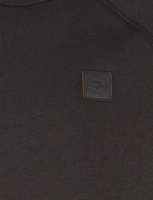 PME Legend trui ronde hals groen effen