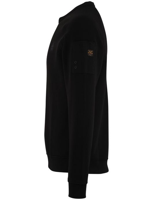 PME Legend trui ronde hals zwart effen