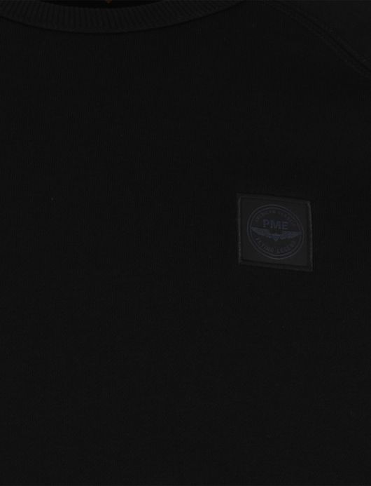 PME Legend trui ronde hals zwart effen
