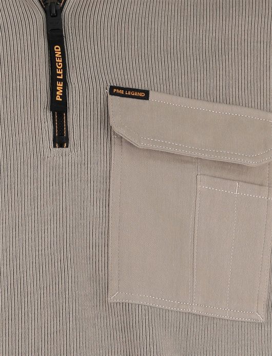 PME Legend half zip vest beige corduroy