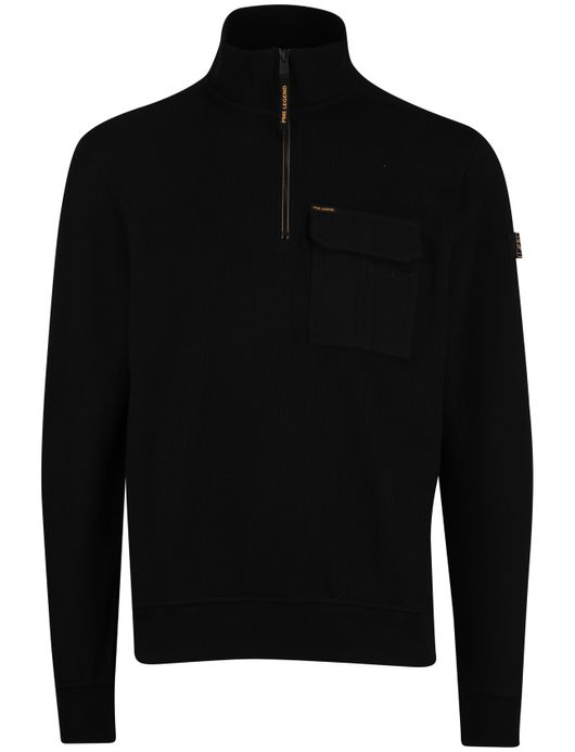 PME Legend half zip vest zwart corduroy