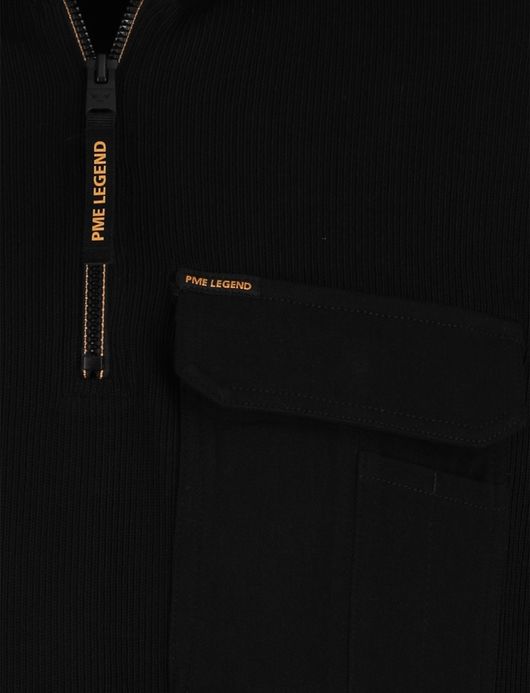 PME Legend half zip vest zwart corduroy