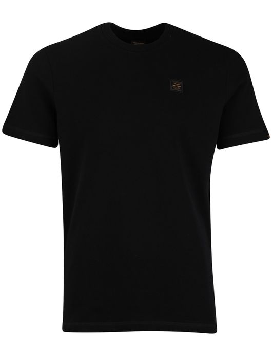 PME Legend t-shirt effen zwart katoen normale fit
