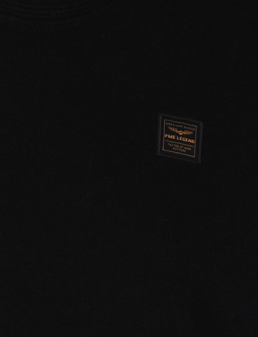 PME Legend t-shirt effen zwart katoen normale fit