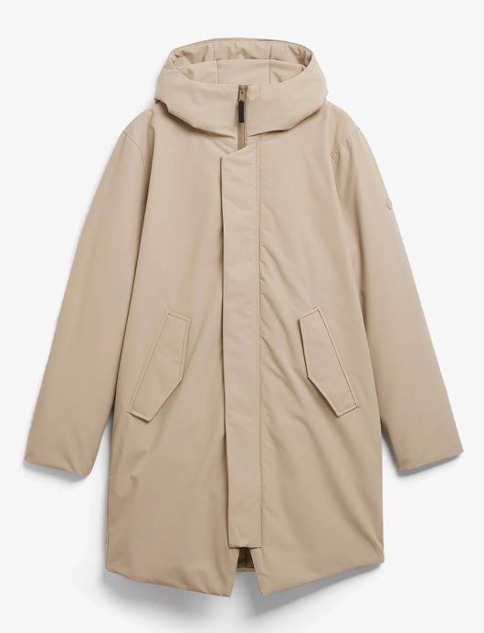 Elvine winterjas waterdicht beige met capuchon