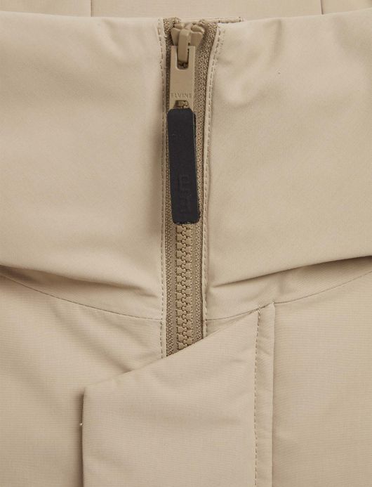 Elvine winterjas waterdicht beige met capuchon