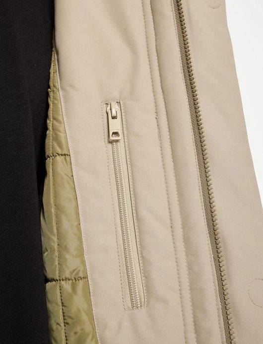 Elvine winterjas waterdicht beige met capuchon