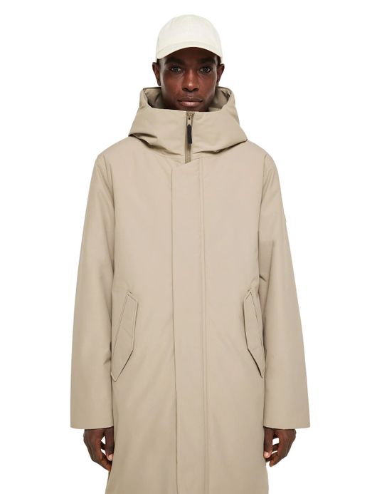 Elvine winterjas waterdicht beige met capuchon