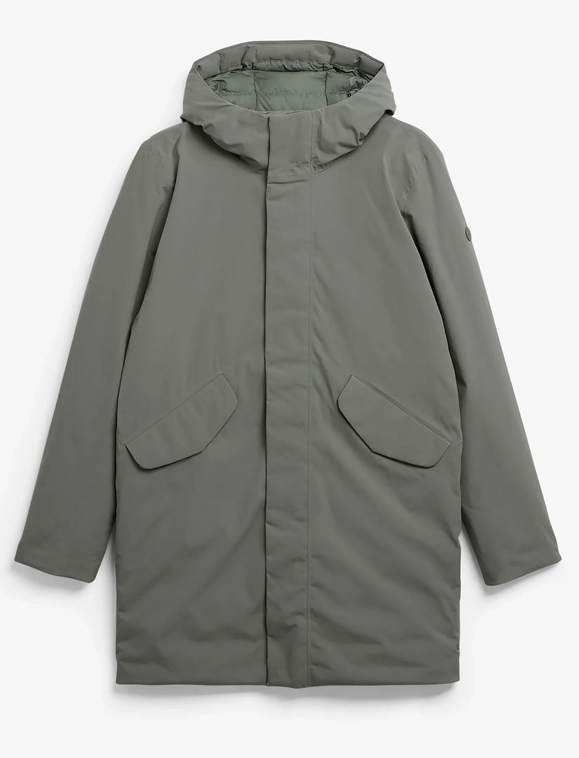 Elvine winterjas effen groen normale fit