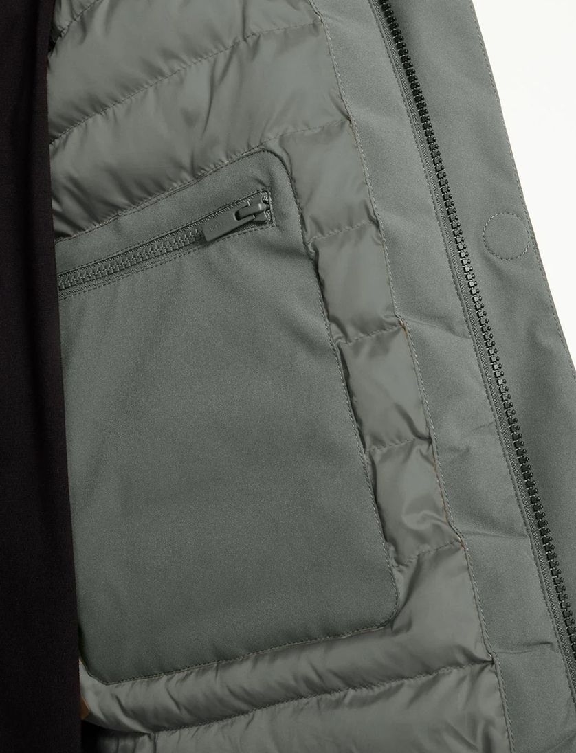 Elvine winterjas effen groen normale fit