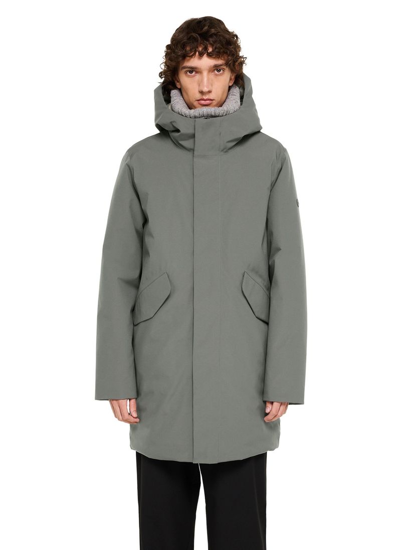 Elvine winterjas effen groen normale fit